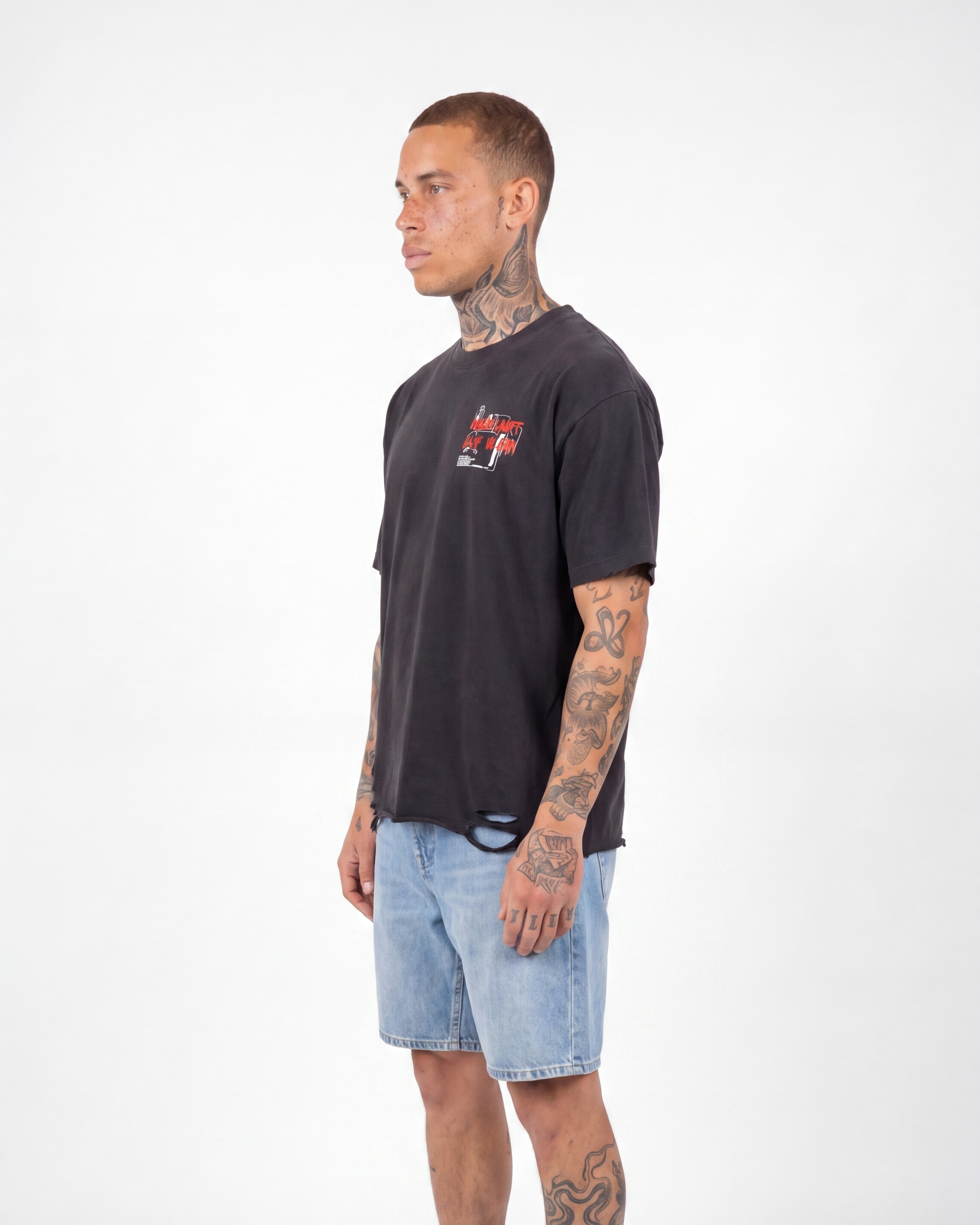 Art Over War Distressed Tee